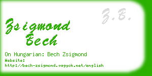 zsigmond bech business card